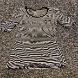 Mix and Match Black and white Stripped fitted tee